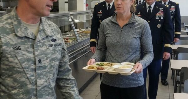 The Woman in Line Everyone Dismissed Until the Entire Base Stood…