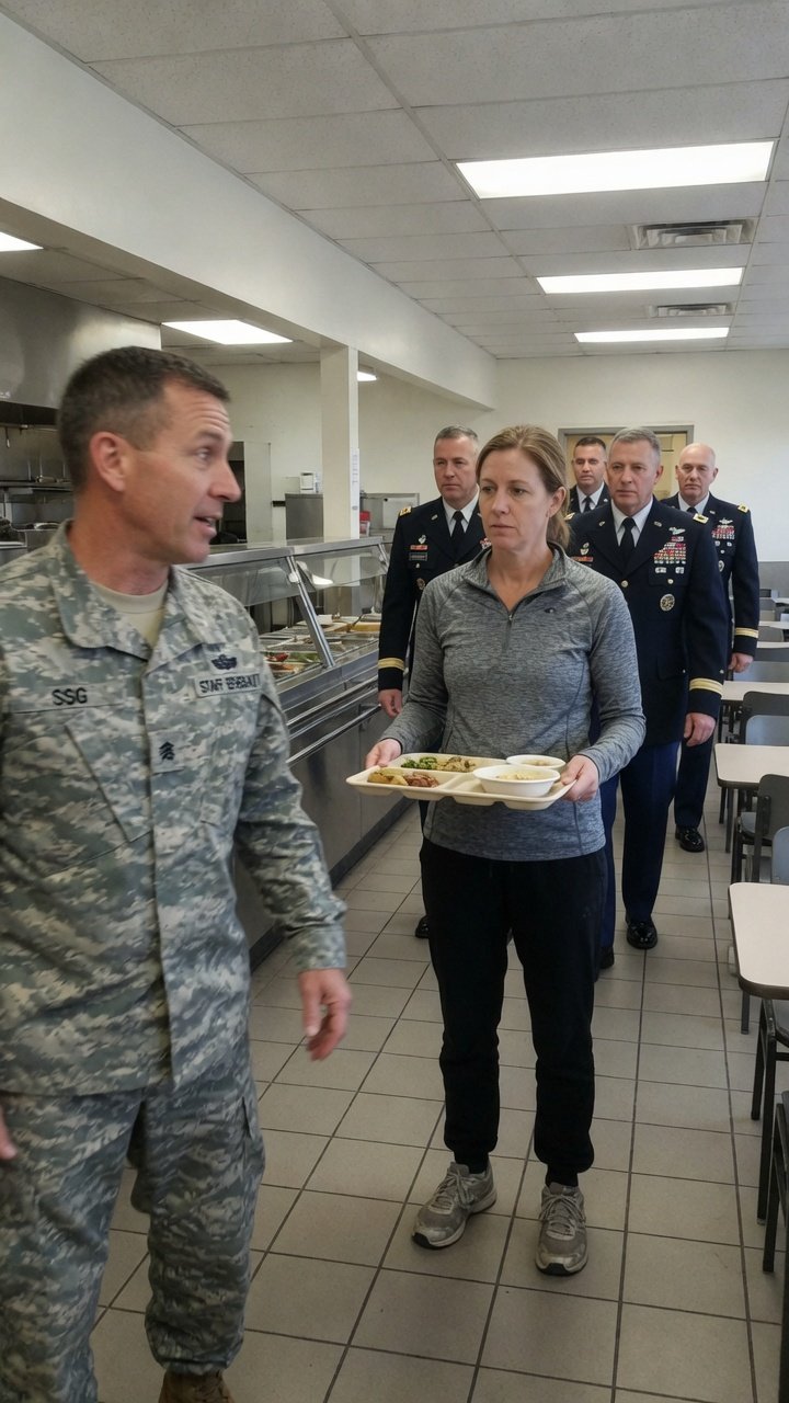 The Woman in Line Everyone Dismissed Until the Entire Base Stood…