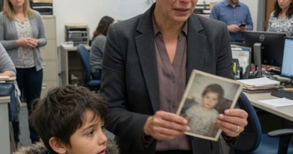 A Little Boy Walks Into an Office With a Jar of Coins