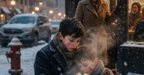 The Wealthy Boy Hugged a Freezing Child—Then One Woman Realized Who
