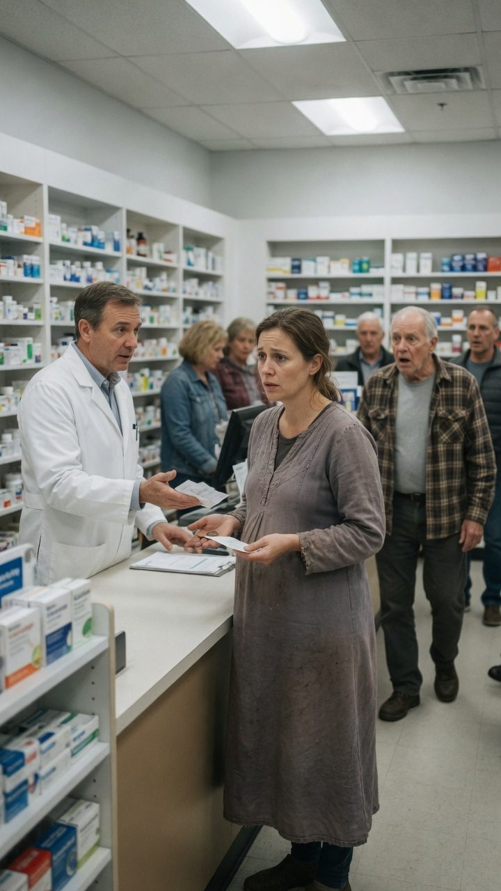 pharmacy prescription Story Secret: pharmacy prescription assistance pharmacy prescription Story Secret: pregnant woman at pharmacy counter with prescription and coins