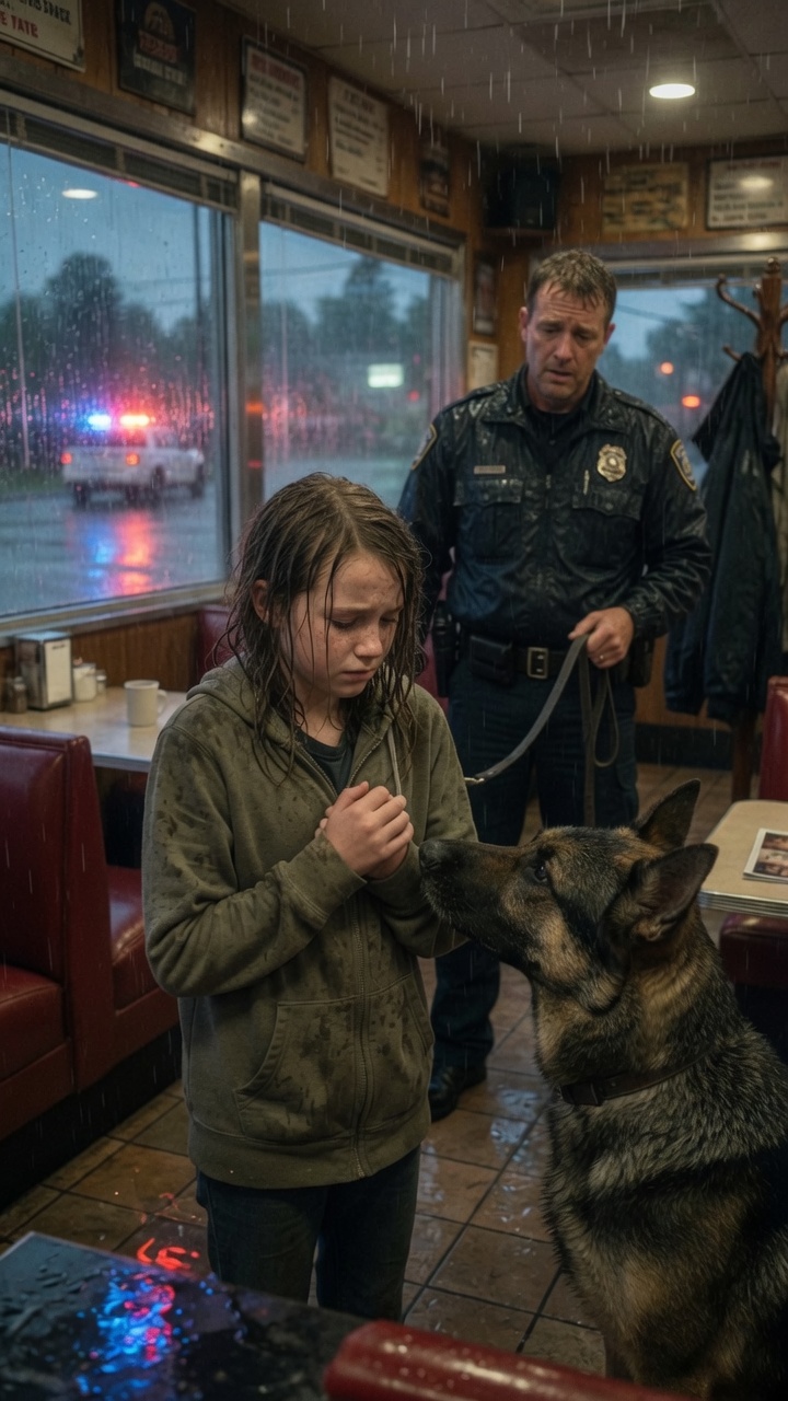 Police Dog Memory Stuns a Girl at a Rainy Diner Reunion