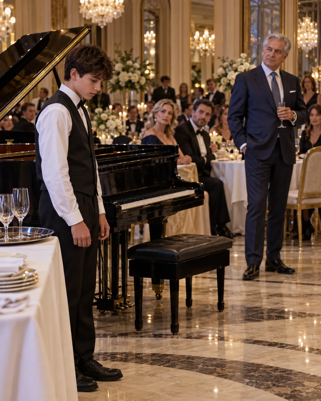 The Young Waiter’s Piano Moment — An Inspiring Family Story